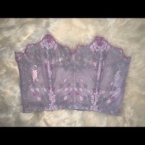 Victoria Secret Strapless Lace Bustier